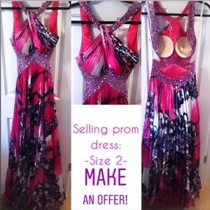 Beautiful Beaded Backless Prom Dress